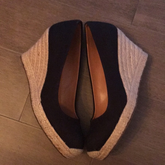 JCrew black wedge espadrilles 7.5 - Picture 5 of 9